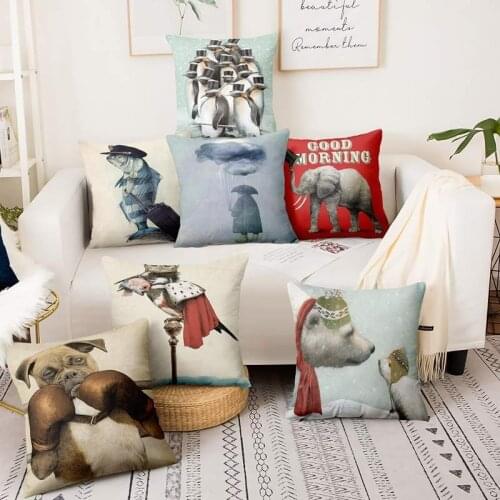 British Literature Art Painting Print Pillowcase Luxury Sofa Cushions Decorative Pillow Home Decor Sofa Throw Pillows 45*45cm