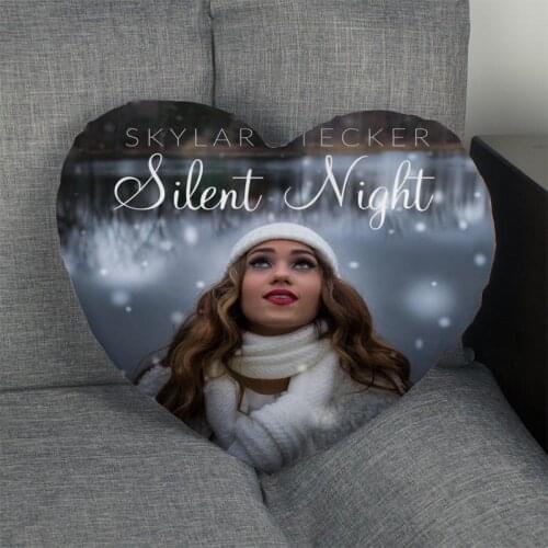 Skylar Stecker Heart Shape Pillow Cover Custom zipper Pillowcase Just Cover No Core Size 41x36cm,47x42cm
