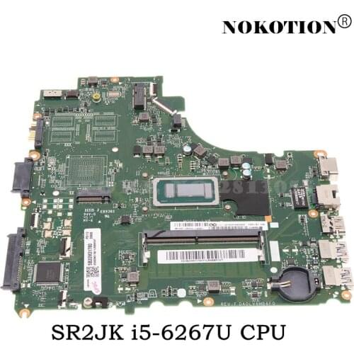Nokotion 5B20M31780 DA0LV6MB6F0 For Lenovo E42-80 V310-14ISK Laptop Motherboard SR2JK i5-6267U CPU DDR4+4G RAM