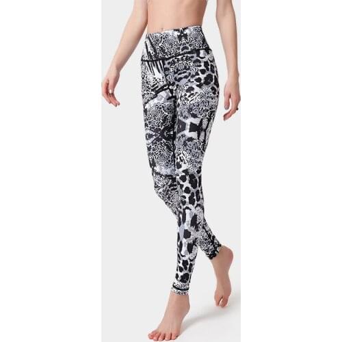 New European and American yoga clothes fitness running women quick-drying buttocks high waist yoga print pants
