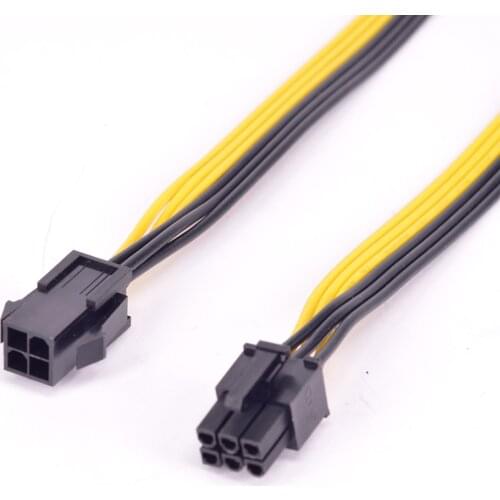 PCIe 6Pin to CPU 4 Pin Power supply Cable Computer CPU P4 Female to GPU 6 Pin male Extension Conversion EPS Cable