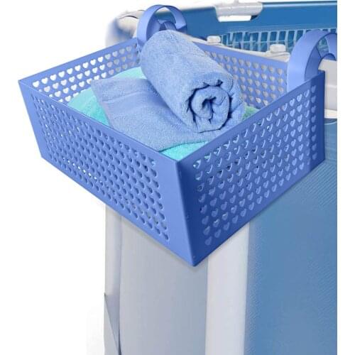 Pool Storage Baskets Hanging Portable Frame Large Capacity Removable Mesh Organizer