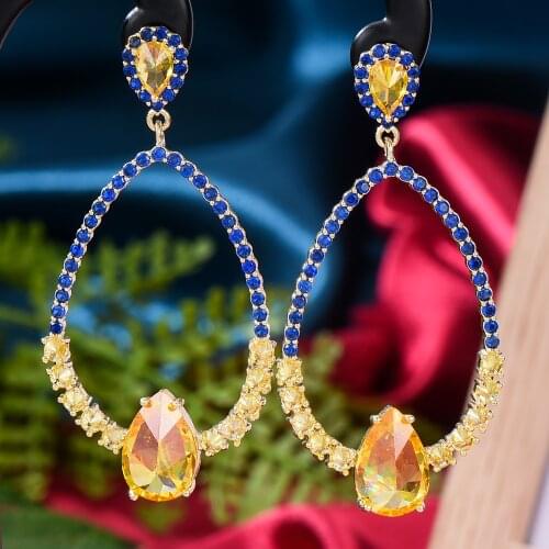 GODKI Spring Collection Waterdrop Earrings For Women Wedding Party Dubai Bridal Jewelry boucle d'oreille femme Gift Jewelry