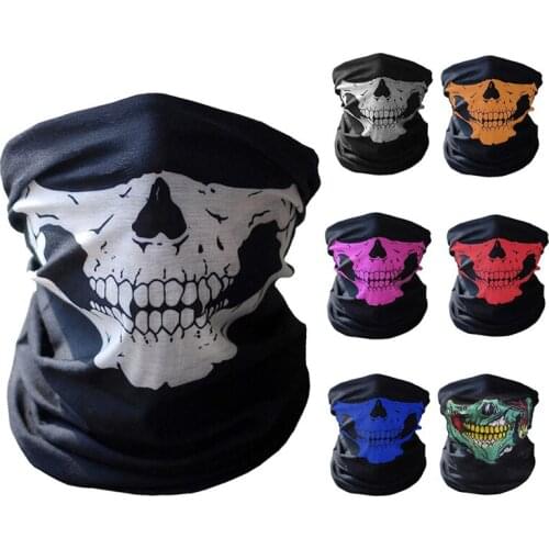 Hip-hop Bandanas For Male Female Head Scarf Knitted Scarves Wristband Vintage Pocket Towel Hot Selling Skull Ghost Scarf