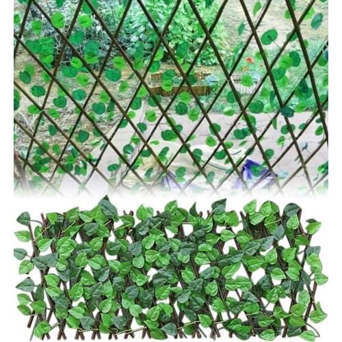 Trellis Fence Retractable Fence Artificial Garden Plant Fence UV Protected Privacy Screen for Outdoor Indoor Use Garden Fence