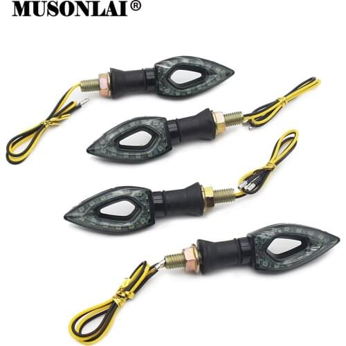 Foldable Motorcycle LED Turn Signal Light 12V Flasher Universal Indicator Blinker Light for Honda Yamaha Suzuki Kawasaki Ducati