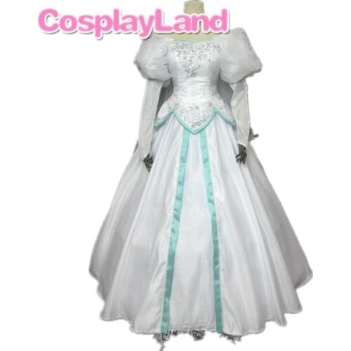 Mermaid Wedding Dress Fancy Carnival Halloween Costumes Adult Princess White Dress Cosplay Veil Evening Party Gown
