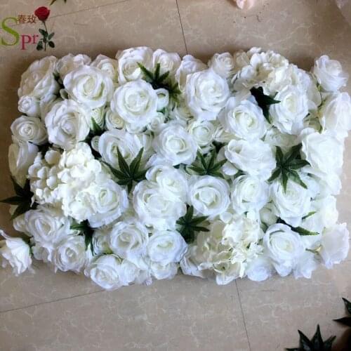 SPR wedding flower wall panels Artificial silk rose stage backdrop table runner decoration arrangement decorative flore