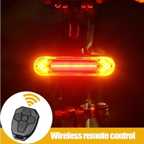 Bike Light Remote Turn Signal Bicycle Tail Light for Bicycle USB Rechargeable Rear Light Bicycle LED Safety Warning Bike Lantern