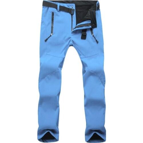 Windproof Pant Outdoor Fishing Camping Hiking Skiing Trousers Brand Women Men Fleece Pants Waterproof Warm