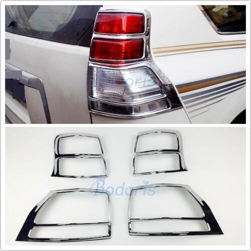 For Toyota Land Cruiser 150 Prado LC150 FJ150 2010 2011 2012 2013 Taillight Cover Rear Light Trim Chrome Car-Styling Accessories
