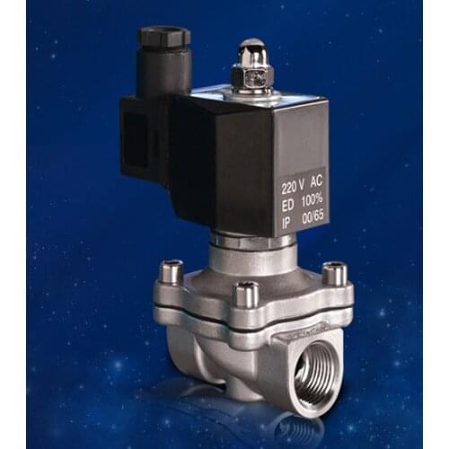 1 inch Stainless Steel Electric solenoid valve Normally Closed IP65 Square Viton coil water solenoid valve
