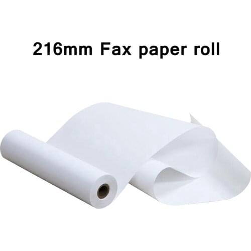 1 Roll Thermal fax paper A4 216mm X 16meter Thermal fax machine paper 55g coated paper Packing 210mm x 45mm dia