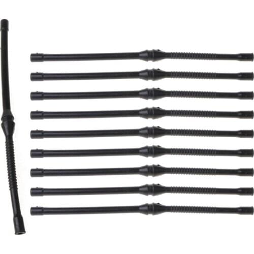 10X Black Fuel Hose Pipe For Chinese Chainsaw 4500 5200 5800 45cc 52cc MT-9999