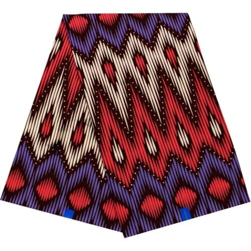 2019 Top Quality African Nigeria Ankara Pagne Tissu Veritable Guaranteed Real Wax Colorful Pattern Print Cotton Wax Fabric