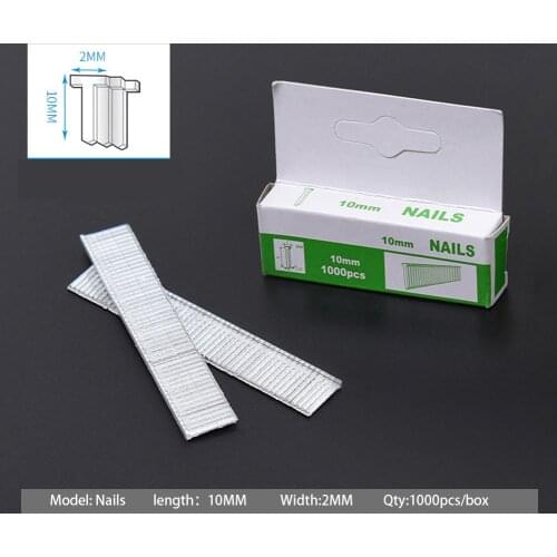 500/1000PC Assorted Staples / Brad Nails - 8mm 12mm 10mm For Electric Nail Gun Stapler Nailer Furniture DIY Home/Garden Woodwork