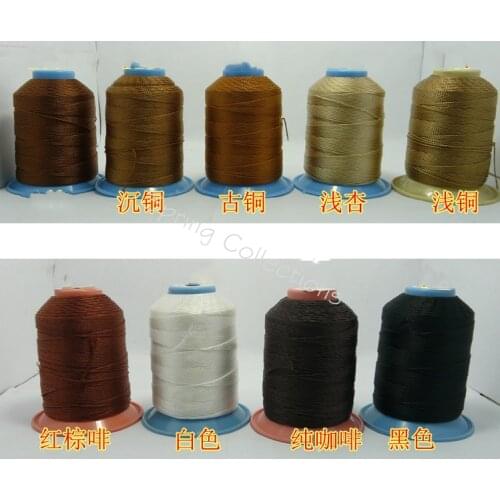 7colors 2pcs/lot 25 strand 1800D/3 Dia1.2mm High Strength Bonded Nylon Sewing Thread 100M/spool for Leather Sofa Shoes Free Ship