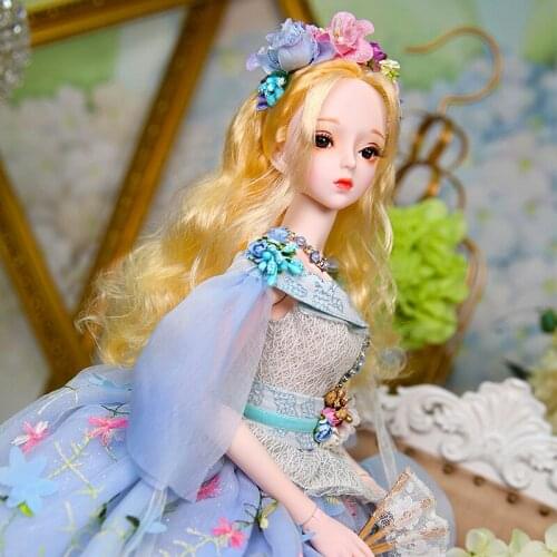 60cm Beautiful Dolls Princess Dress for 1/3 Cm Bjd Doll Clothes Kids Toy Accessories Birthday Gift Doll Classical Court Costume