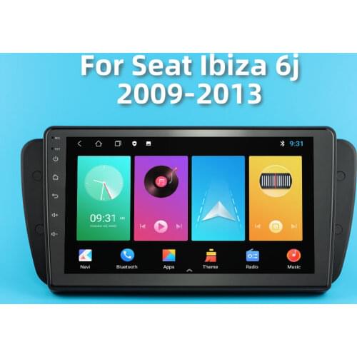 2 Din Android Car Radio For Seat Ibiza 6J 2009-2013 9" Screen GPS Navigation Multimedia Auto Audio Player Head Unit Autoradio