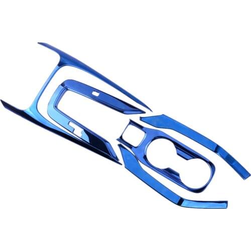 5Pcs Car Blue Titanium Central Console Gear Shift Panel Water Cup Holder Trim Fit for Toyota Corolla 2019 2020 2021 LHD Only