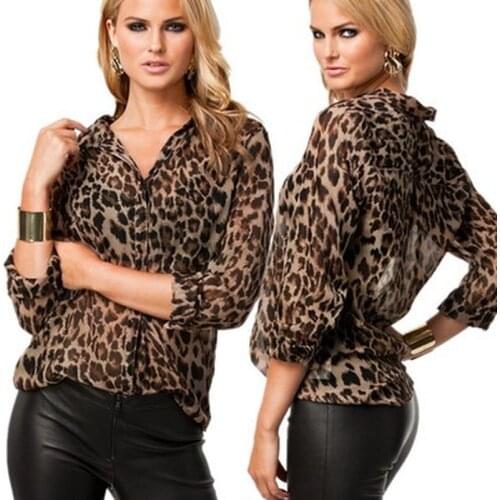AyLosi Leopard Blouses