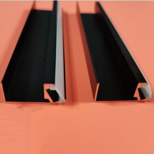 Free Shipping 1.5M/PCS 45M/LOT black color aluminum channel with milky cover
