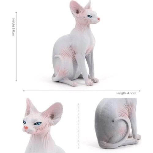 Whimsical Buddha Cat Figurine Meditation Sphynx Cat Meditate Art Sculptures