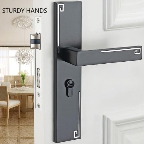 Home Chinese Security Door Locks Bedroom Mute Aluminum Alloy Door Lock Indoor Universal Deadbolt Lock Hardware Accessories
