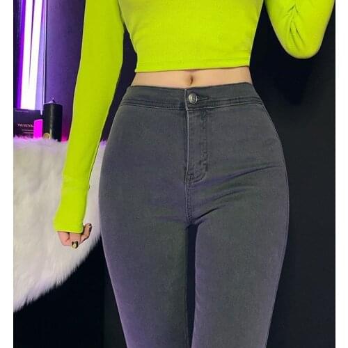 LIBERJOG Women Jeans Female Slim Push Up Hips Ladies Stretch Skinny Cotton Denim Pants Trousers Plus Size Woman Spring Autumn