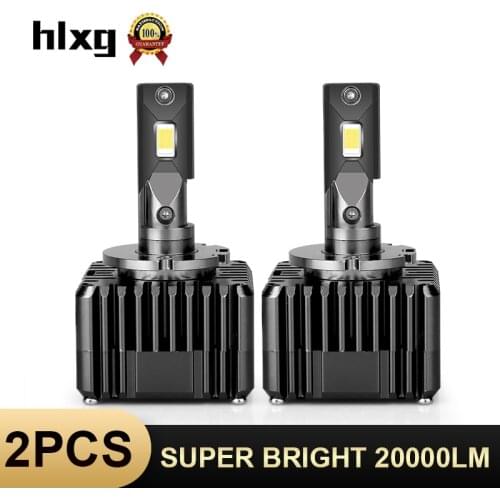 HLXG D1S LED 50W 20000LM Bulb 6000K white car headlight Super Bright CSP Chips 12V lamp D1S lampada Light luces auto headlamp