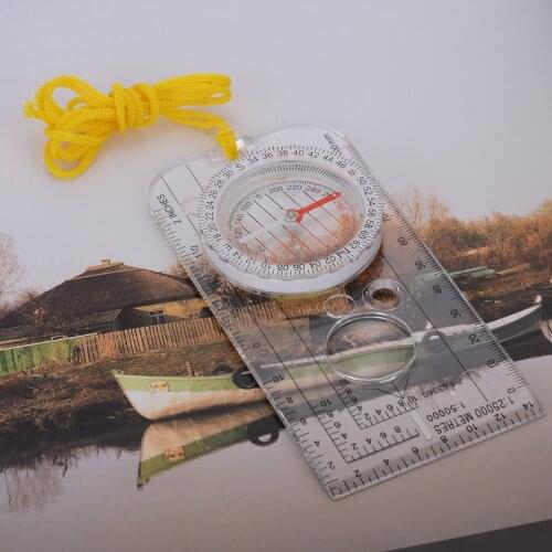Measuring Calipers Ruler Compass Baseplate Ruler Map Scale Outdoor Camping Directional Ruler Navigation Map Gauge Tool
