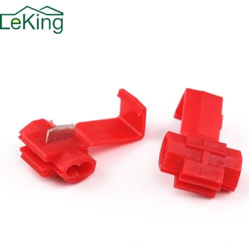 LeKing 50 Pcs/set PVC Wire Crimp Terminals Connector Quick Splice Wiring Cable Clamp Red Connection Wholesale Maintenance Tools