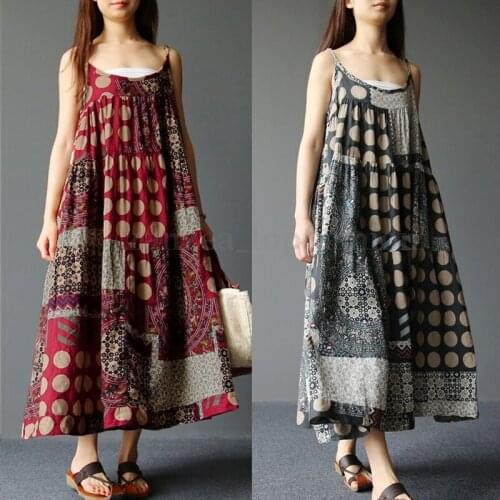 Summer Party Long Shirt ZANZEA Women Sleeveless Spaghetti Strap Polka DotDress