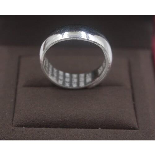 Fashion Pure S999 Silver 7mmW Unique Square Mans Smooth Sutra Ring US Size 5-9 Elegant Fashion New Ring