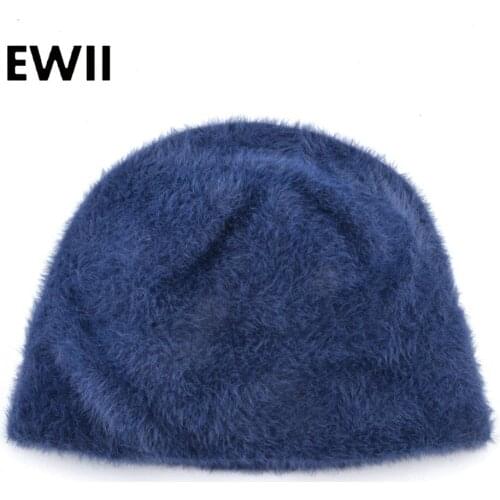 Fashion faux fur beanies hats for women winter knitted hat skullis women warm knitting beanie caps girl new cap femme bone