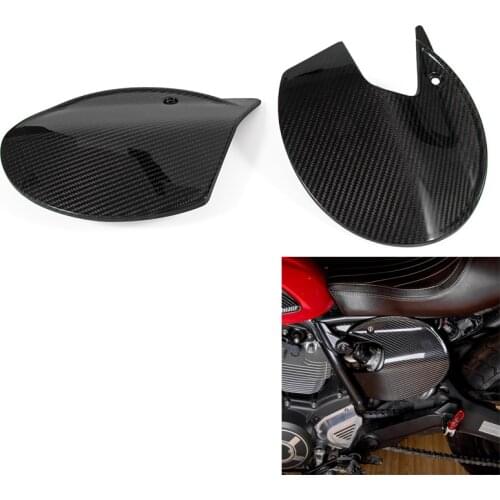 New 100% Carbon Fiber Motorcycle Side Panels Cover Number Plates Fairing For Ducati Scrambler Cafe Racer