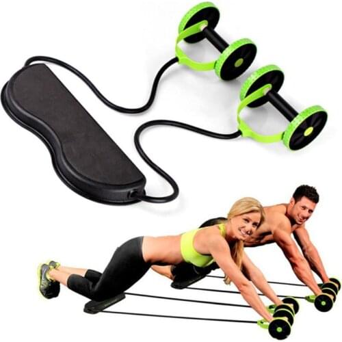Muscle Exercise Equipment Home Fitness Equipment Double Wheel Abdominal Power Wheel Ab Roller Gym Roller Trainer Training