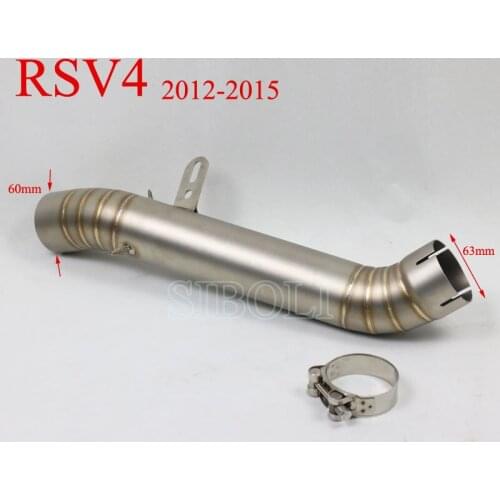 RSV4 Motorcycle Slip-On Exhaust Middle Link Pipe For Aprilia RSV4 2012 to 2015 AP001