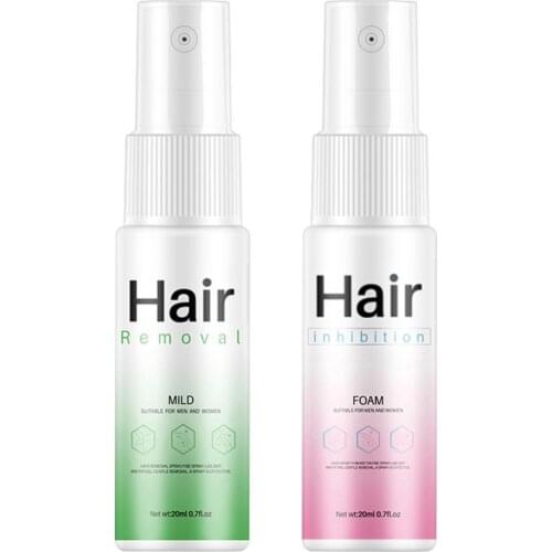 20mL Hair Remover And Growth Inhibitor Facial Removal Cream Spray Beard Bikini Intimate Face Legs Body Armpit Painless