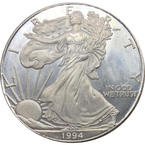 United States 1 Dollar American Silver Eagle Bullion Coin 1994 Plated Silver Commemorative Coin Copy coin