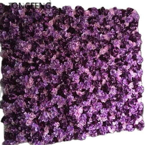 TONGFENG 8pcs/lot Artificial silk rose peony 3D flower wall wedding backdrop decoration flower runner wedding decoration PURPLE