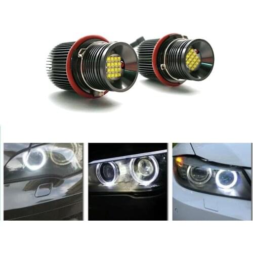 1Pair 160W canbus White Angle Eyes LED Marker HALO Ring Light Bulb for E39 E53 X5 E60 E61 E63 E64 E65 E66 E83 X3 Super Bright