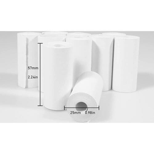 10 Rolls Thermal Printing Paper Label Paper, Non-Adhesive Mini Printers Paper, Used to Print Images, Photos, Labels, Study Notes