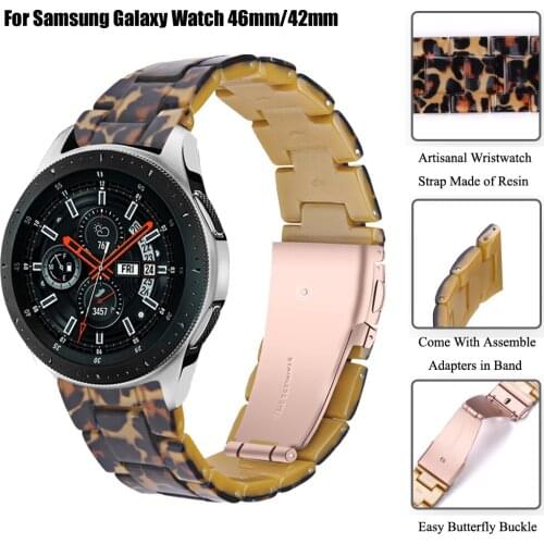 22mm 20mm Watch Band For Samsung Galaxy Watch 3 45mm 41mm Resin Watchband Strap for Samsung Galaxy Watch 46mm 42mm/Gear S3 Belt