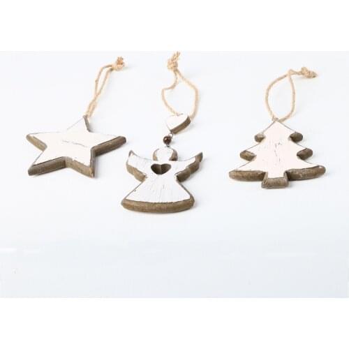 3PCS Wood Slices Wooden DIY Christmas Ornaments Unfinished Predrilled Wood Circles for Crafts Centerpieces