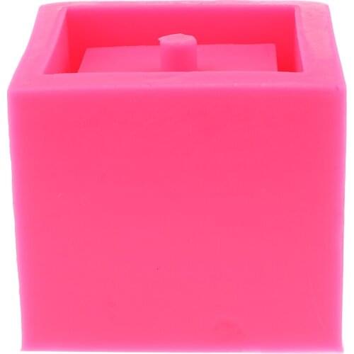 3D Square Flower Pot DIY Handmade Concrete for Succulent Plant