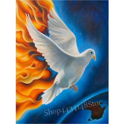 5d diy diamond painting dove fly picture diamond embroidery full square / round diamond mosaic sticker kit