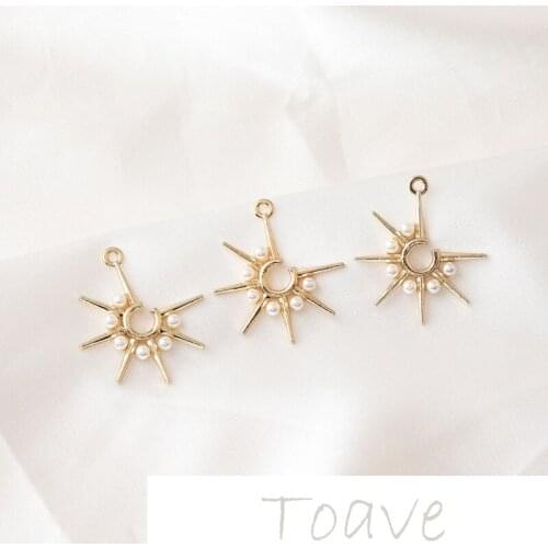 Zinc alloy imitation pearl diy earring pendant accessory hand-made material