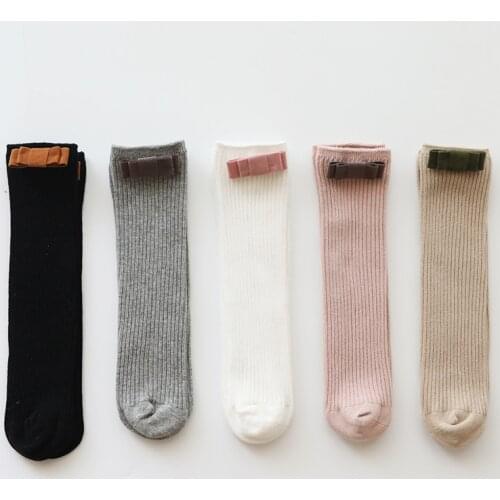 Baby Girls Kids Knee High Socks Children Long Socks Black White Pink School Sock for Boy Sports Leg Warm Spring Autumn
