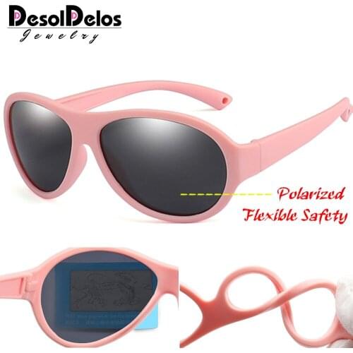 Kids Sunglasses Brand Baby Girls Sunglass Polarized Children Sun Glasses Flexible Safety Frame UV400 Birthday Christmas Gifts